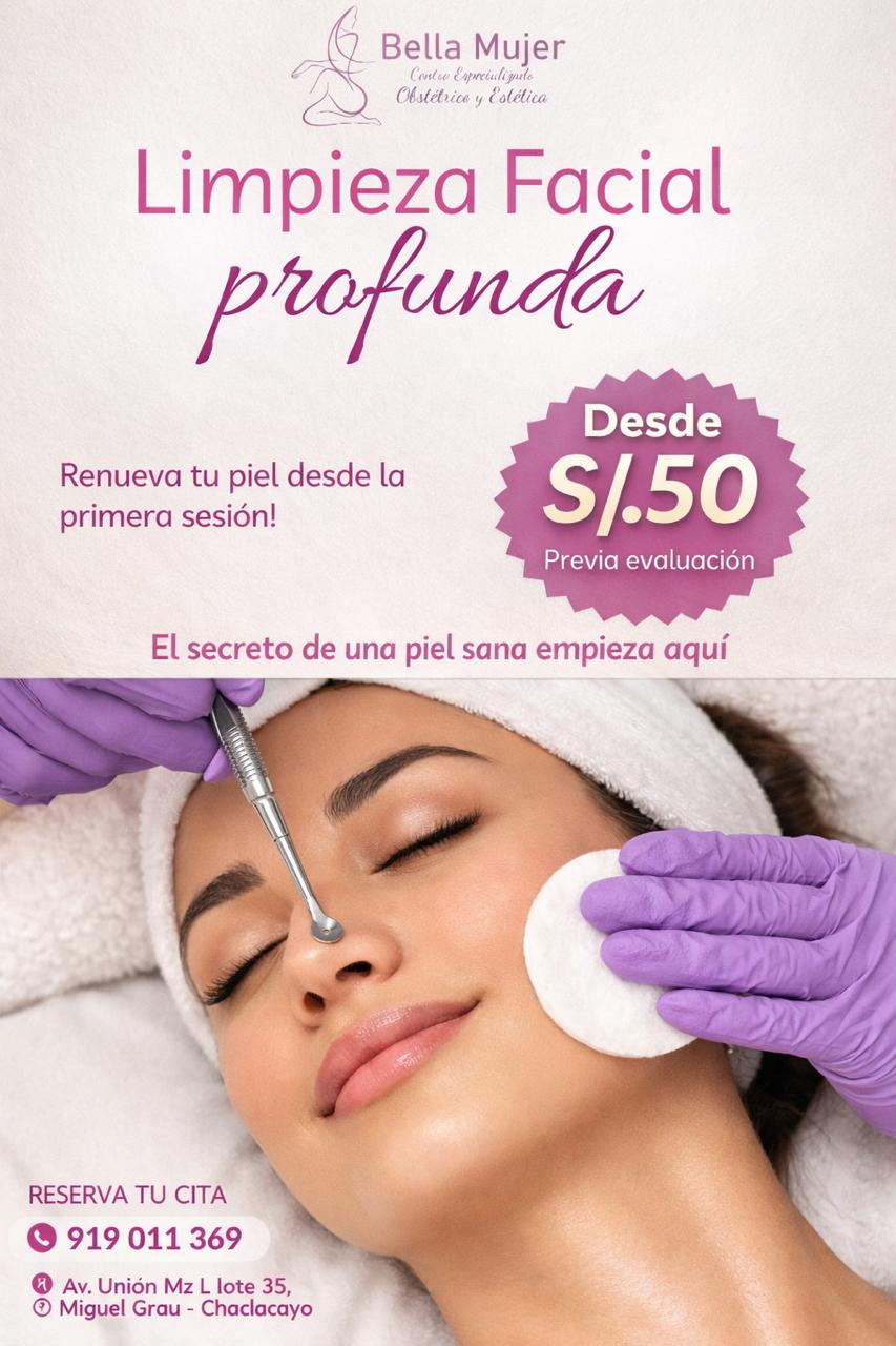 Limpieza facial profunda — desde S/ 50