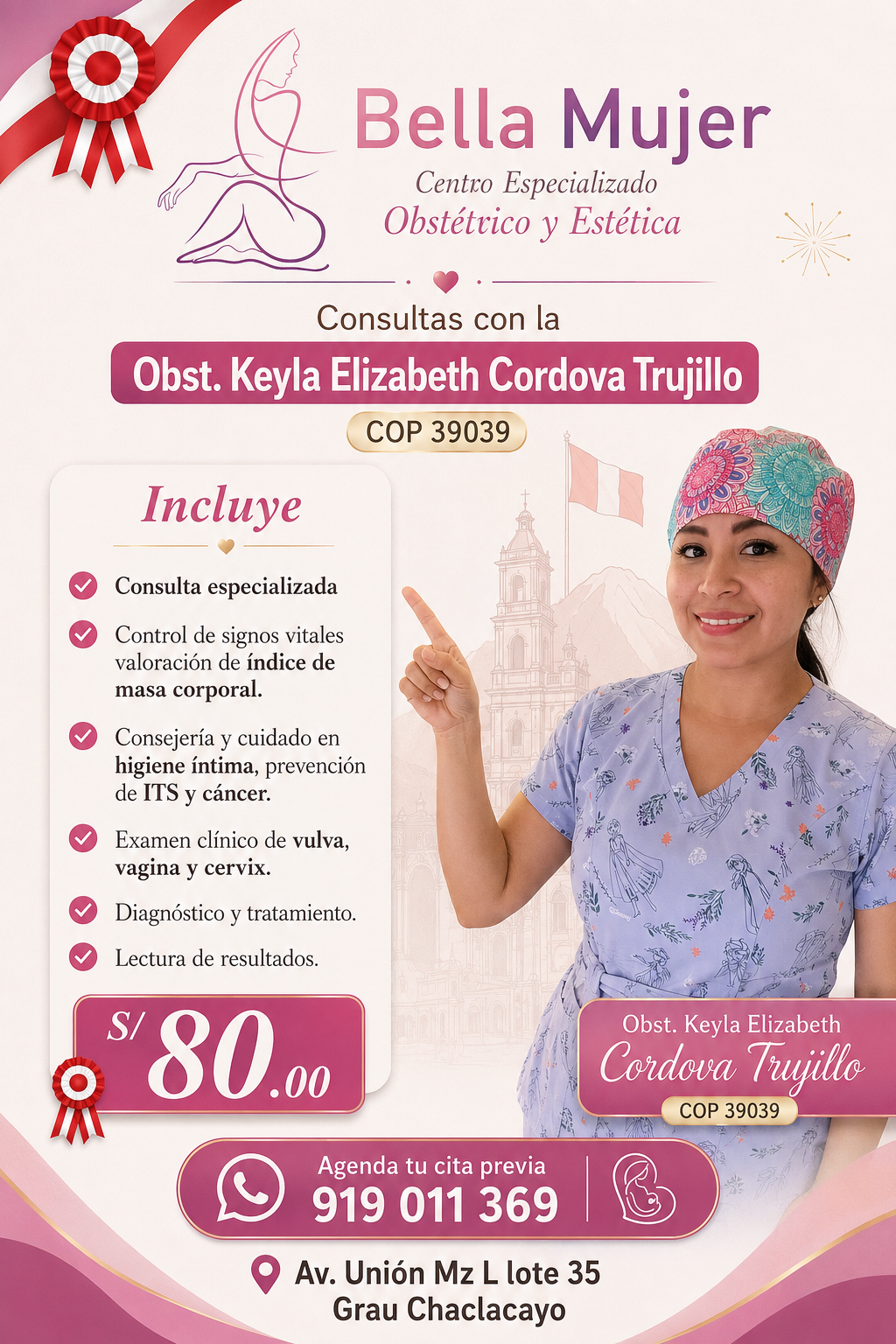 Consultas con la Obst. Keyla Cordova Trujillo — S/ 80