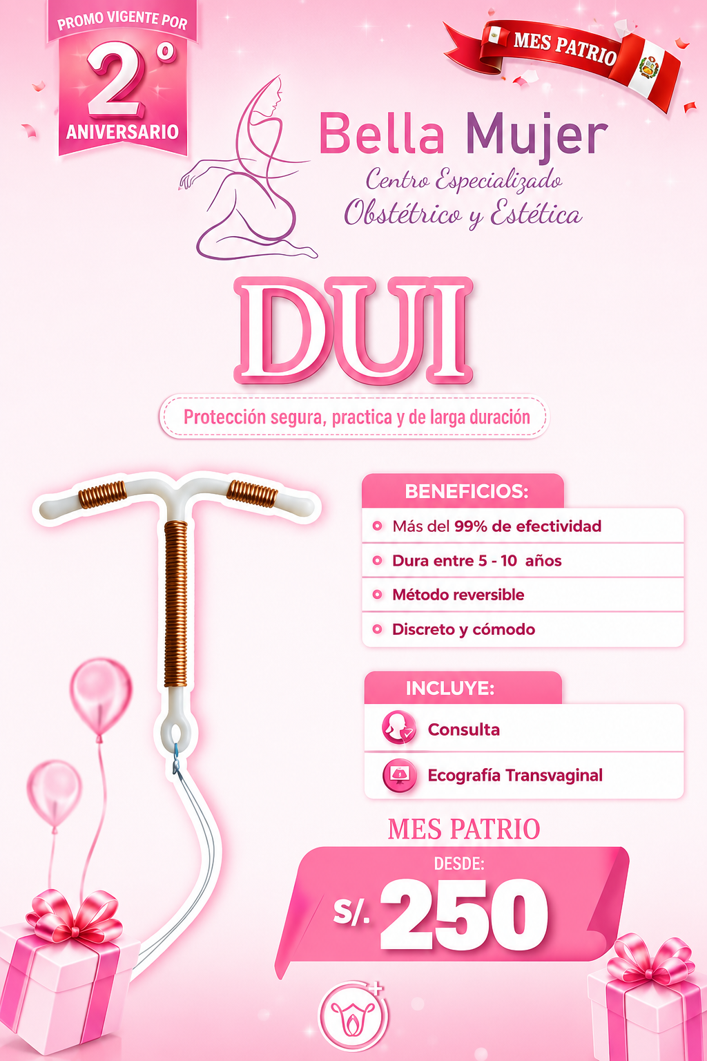 DIU, protección segura y de larga duración — desde S/ 250